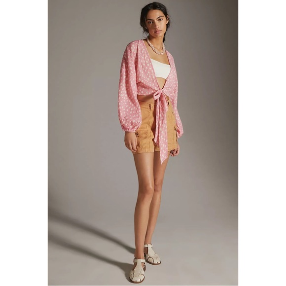 Anthropologie Other - Anthropologie Tie-Front Cropped Kimono NWT - One Size